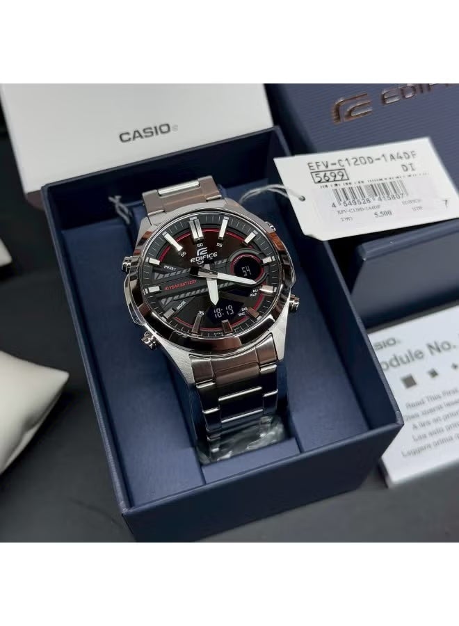 CASIO EDIFICE Standard Analog Digital Men's Watch EFV-C120D-1A4DF - Image 2